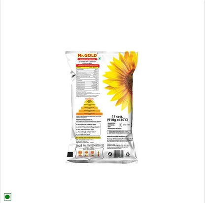 Mr. Gold Refined Oil - Sunflower, 1 L Pouch