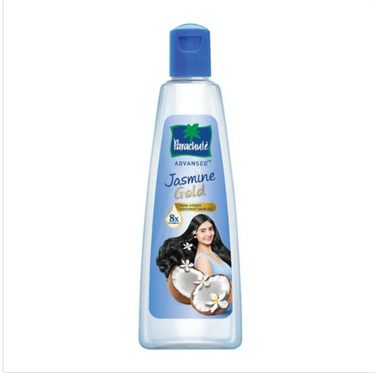 Parachute Advansed Jasmine Gold Coconut Hair Oil With 8x Vitamin E - Non-Sticky, For Super Shiny Hair, 500 ml