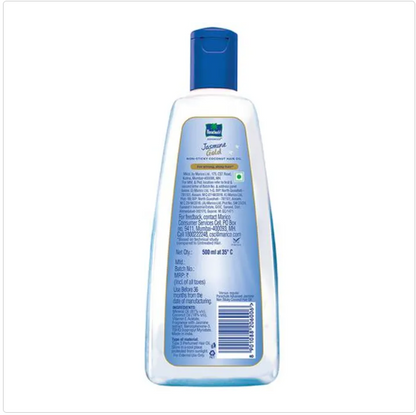Parachute Advansed Jasmine Gold Coconut Hair Oil With 8x Vitamin E - Non-Sticky, For Super Shiny Hair, 500 ml