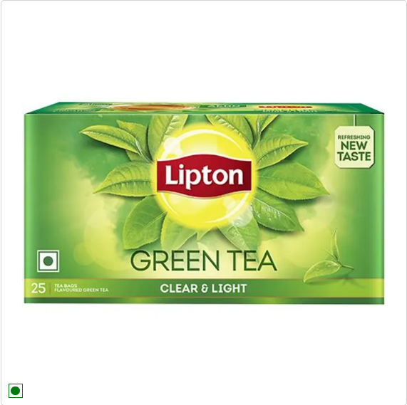 Lipton Clear & Light Green Tea, 1.3 g (25 Bags x 1.3 g Each)