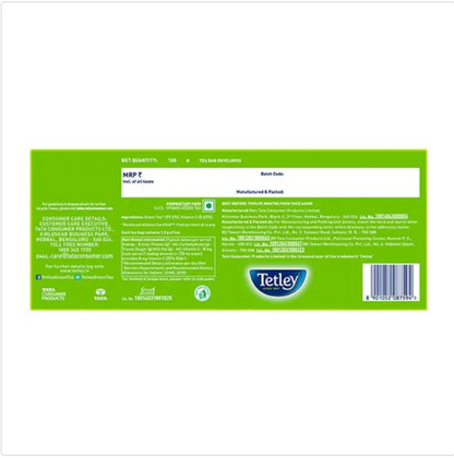 Tetley Green Tea - Regular, 2x100 Teabags Multipack