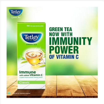 Tetley Green Tea - Regular, 2x100 Teabags Multipack