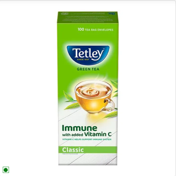 Tetley Green Tea - Regular, 2x100 Teabags Multipack