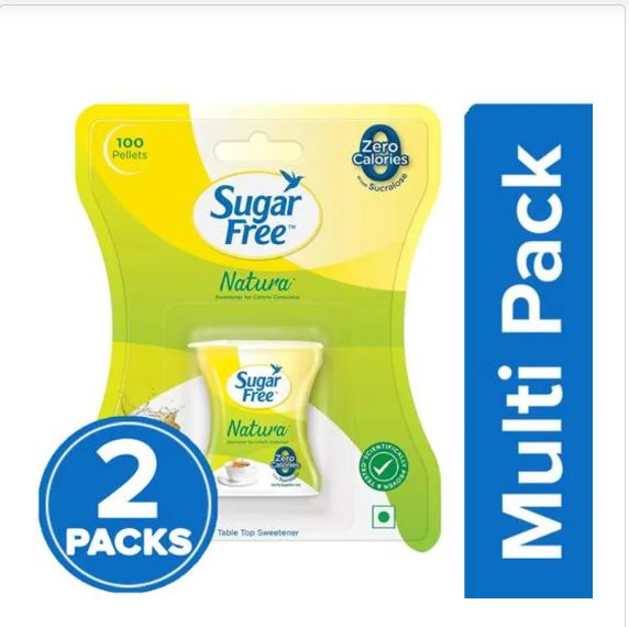 Sugar Free Natura Sweetener, 2x100 g Multipack