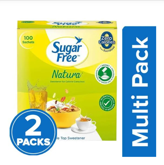 Sugar Free Natura Sweetener, 2x100 g Multipack