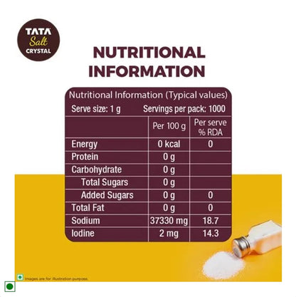 Tata Salt Iodised Crystal Salt/Uppu, 1 kg