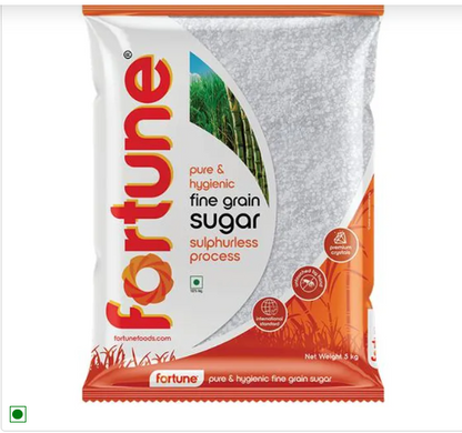 Fortune Fine Grain Sugar - Sulphurless Process, Pure & Hygienic, 5 kg