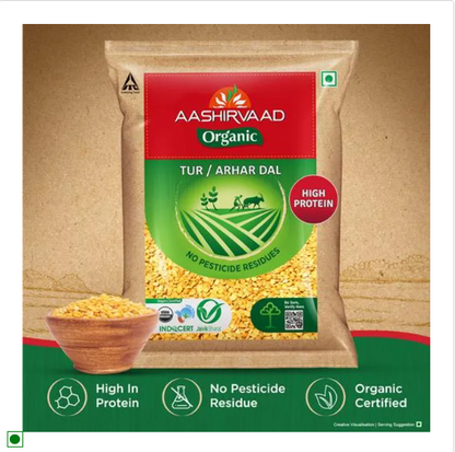 Aashirvaad Organic Arhar/Tur Dal, 1 kg