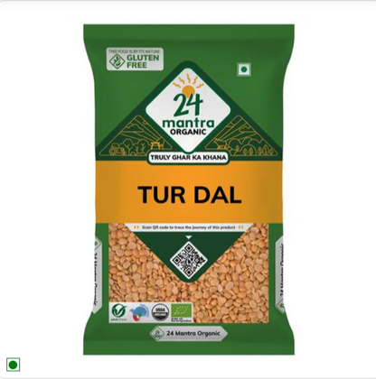 24 Mantra Organic Tur/Arhar Dal, 2x1 kg Multipack