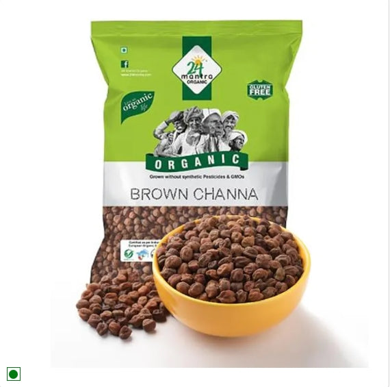 24 Mantra Organic Brown Chana, 500 g Pouch