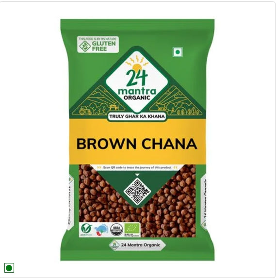 24 Mantra Organic Brown Chana, 500 g Pouch