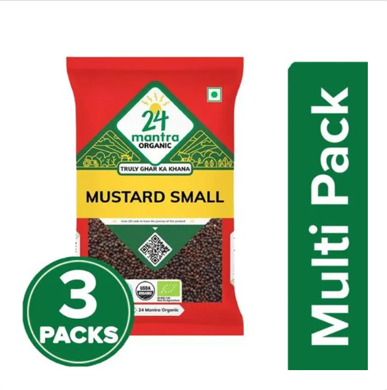 24 Mantra Organic Mustard Small, 3x100 g Multipack