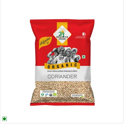 24 Mantra Organic Coriander, 100 g Pouch