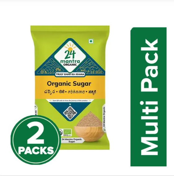 24 Mantra Organic Sugar, 3x1 kg Multipack