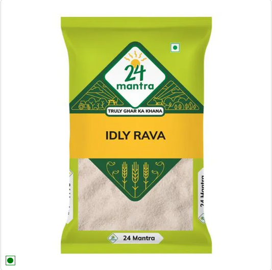 24 Mantra Organic Idly Rava, 500 g Pouch