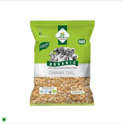 24 Mantra Organic Chana Dal, 3x500 g Multipack