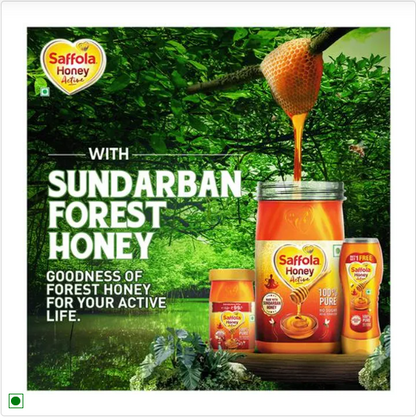 Saffola Honey Active - From Sundarban Forest, 100% Pure, No Sugar Adulteration, 1 kg Jar