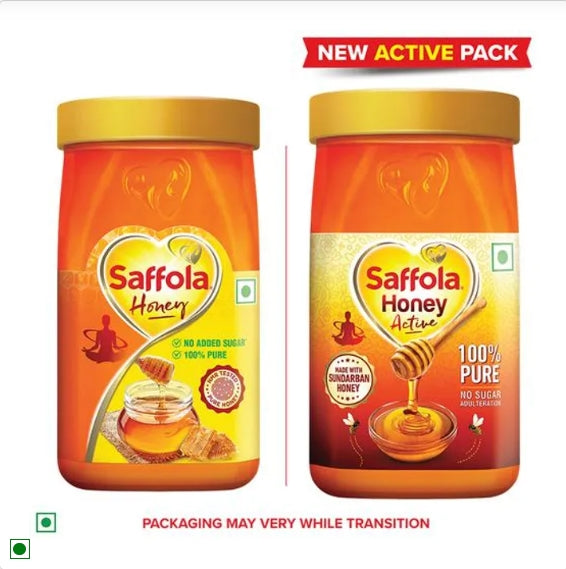 Saffola Honey Active - From Sundarban Forest, 100% Pure, No Sugar Adulteration, 1 kg Jar