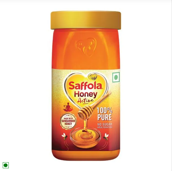 Saffola Honey Active - From Sundarban Forest, 100% Pure, No Sugar Adulteration, 1 kg Jar