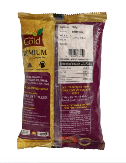 MWB Gold Premium Pulses - Tur Dal, 500g