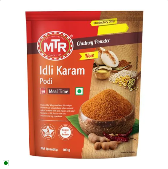 MTR Idli Karam Podi - Chutney Powder, Source Of Protein, 100 g