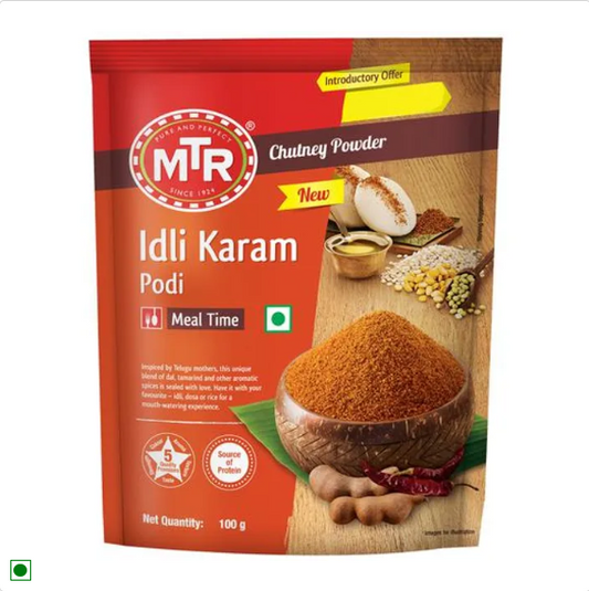 MTR Idli Karam Podi - Chutney Powder, Source Of Protein, 100 g