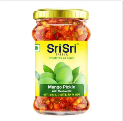 Sri Sri Tattva Mango Pickle Mustard Oil - Rich Source Of Antioxidants & Nutrients, 300 g
