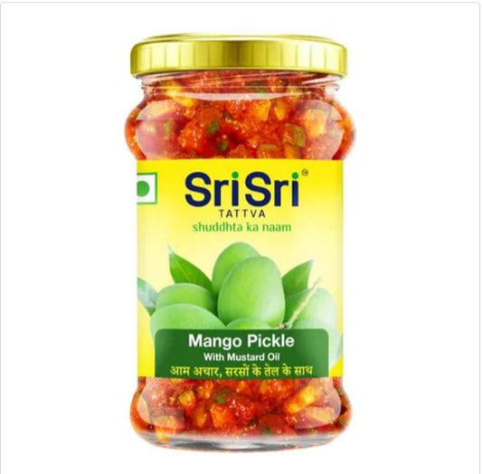 Sri Sri Tattva Mango Pickle Mustard Oil - Rich Source Of Antioxidants & Nutrients, 300 g