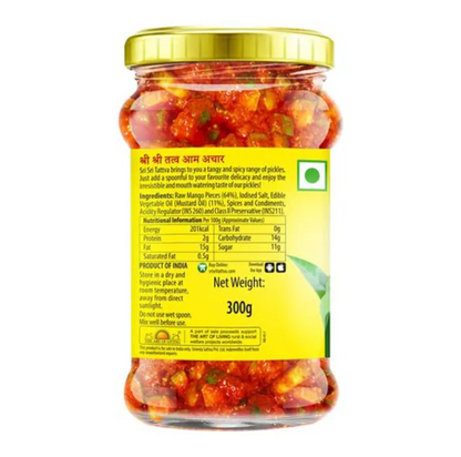 Sri Sri Tattva Mango Pickle Mustard Oil - Rich Source Of Antioxidants & Nutrients, 300 g