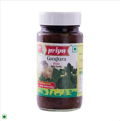 Priya Pickle - Gongura With Garlic, 300 g Bottle