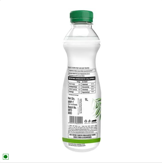 Storia 100% Tender Coconut Water - No Added Sugar, 1L Pet Bottle