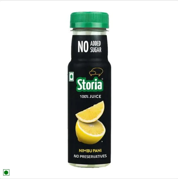 Storia 100% Fruit Juice - Nimbu Pani, No Added Sugar, 6x200 ml Multipack