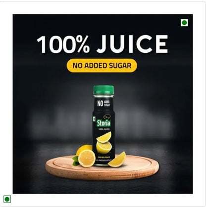 Storia 100% Fruit Juice - Nimbu Pani, No Added Sugar, 6x200 ml Multipack