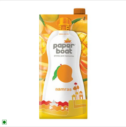 Paper Boat Aamras Mango Fruit Juice, 1 L (3x1L)