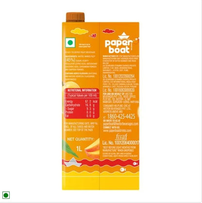 Paper Boat Aamras Mango Fruit Juice, 1 L (3x1L)