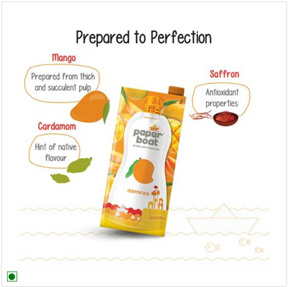 Paper Boat Aamras Mango Fruit Juice, 1 L (3x1L)