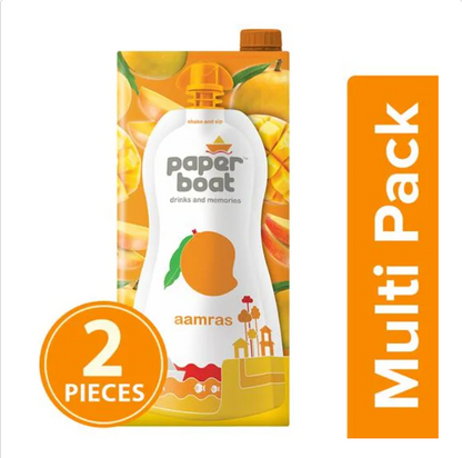 Paper Boat Aamras Mango Fruit Juice, 1 L (3x1L)