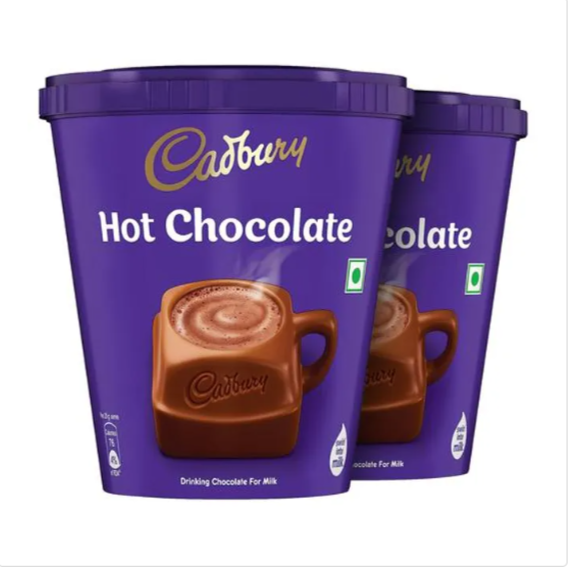 Cadbury Hot Chocolate Drink Powder Mix, 2x200 g Multipack