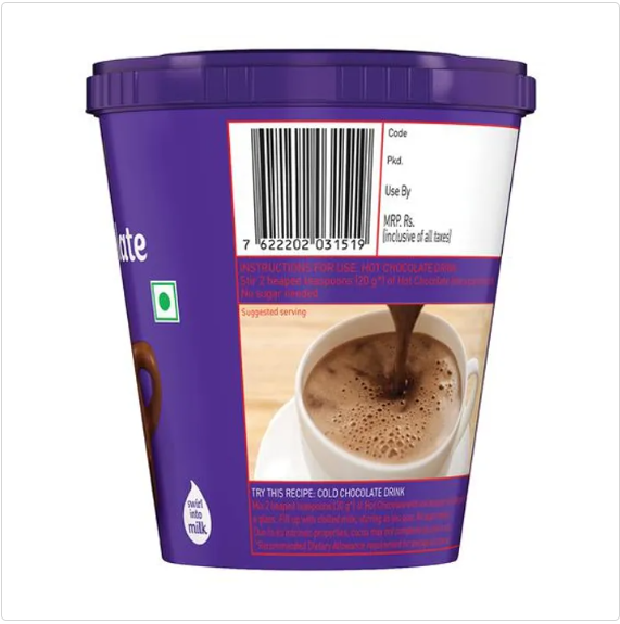 Cadbury Hot Chocolate Drink Powder Mix, 2x200 g Multipack