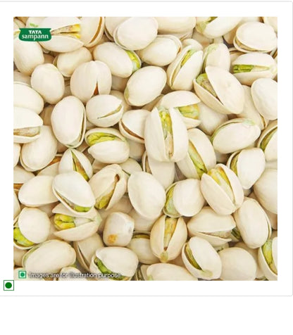 Tata Sampann 100% Premium Pistachios Roasted & Salted Rich In Protein| Phosphorus, & Dietary Fibre, Premium Nuts & Dry Fruits, 200 g Pouch