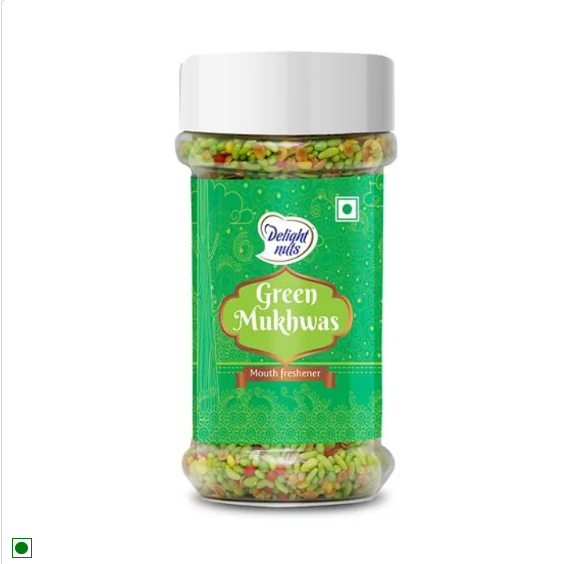 Delight Nuts Green Mukhwas Mouth Freshener - Helps Boost Immunity & Digestion, 150 g