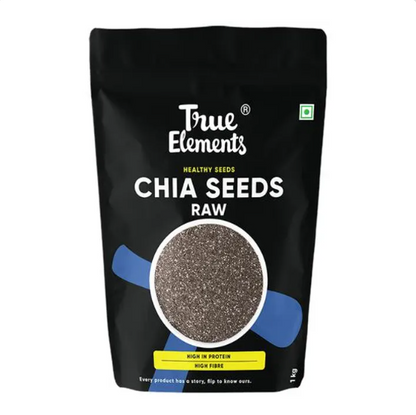 True Elements Raw Chia Seeds - May Help In Weight Loss, Rich In Omega 3, Zinc & Fibre, 500 g