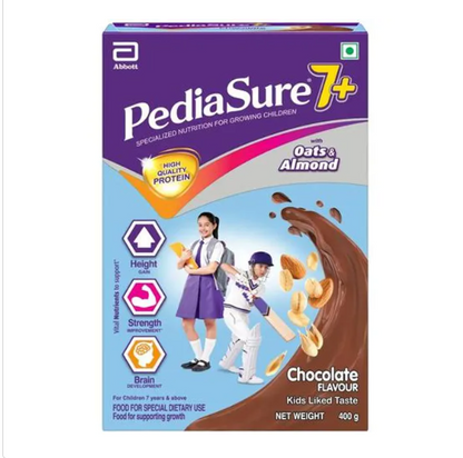 Pediasure 7+ Specialized Nutrition Drink Powder With Oats & Almonds - Chocolate Flavour, 2 x 400 g Multipack