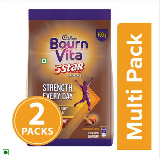 Cadbury Bournvita 5 Star Magic Nutrition Drink, 2x750 g Multipack