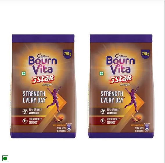Cadbury Bournvita 5 Star Magic Nutrition Drink, 2x750 g Multipack