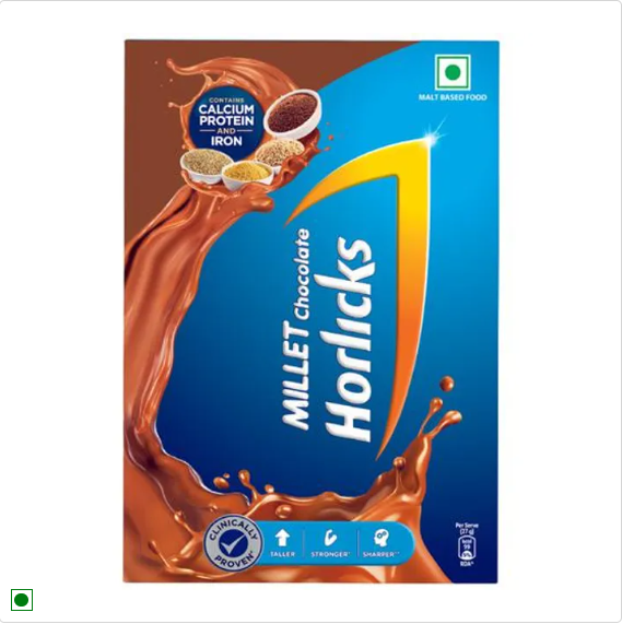 Horlicks Millet Chocolate - Rich In Calcium, Protein & Iron, 400 g