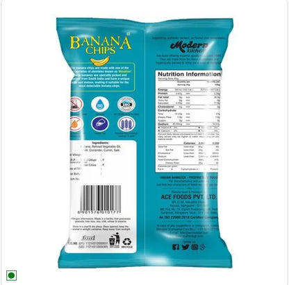 Modern Kitchens Banana Chips - Spicy, Vegan, Extra Thin, Fresh, Crispy, No Preservatives, 70 g