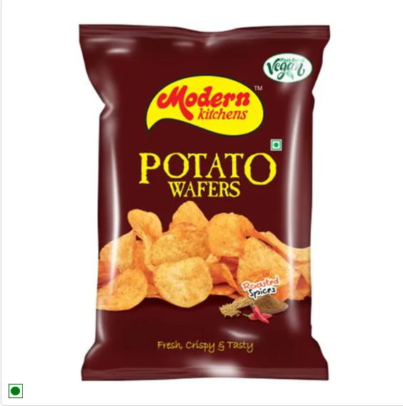 Modern Kitchens Potato Wafers - Roasted Spices, Vegan, Fresh, Crispy, 70 g