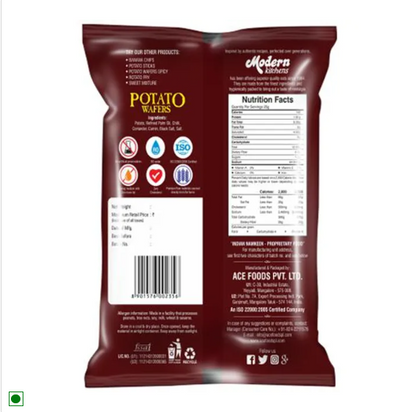 Modern Kitchens Potato Wafers - Roasted Spices, Vegan, Fresh, Crispy, 70 g