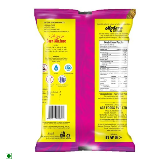 Modern Kitchens Corn Mixture - Enriched With Dry Fruits, Fresh, Crispy, No Preservatives, 170 g